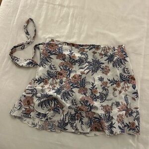 Floral Wrap Skirt 100% Cotton